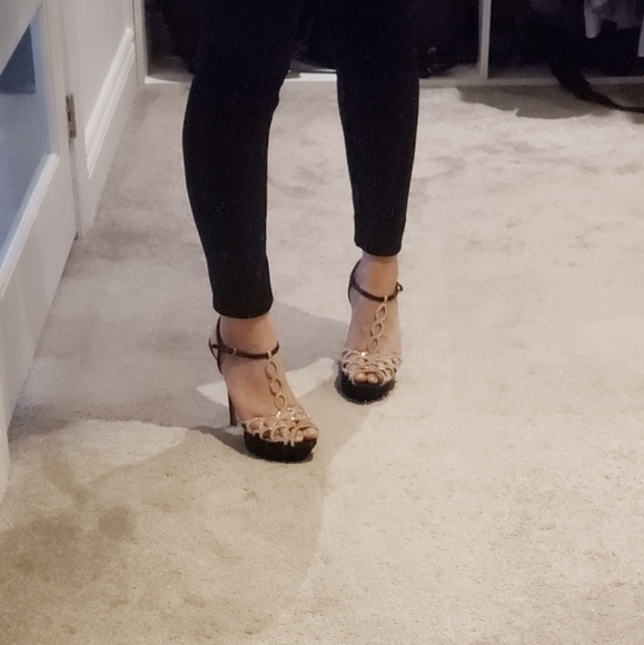 100% Authentic Sergio Rossi Swarovski Crystal Sand - Picture 3 of 12